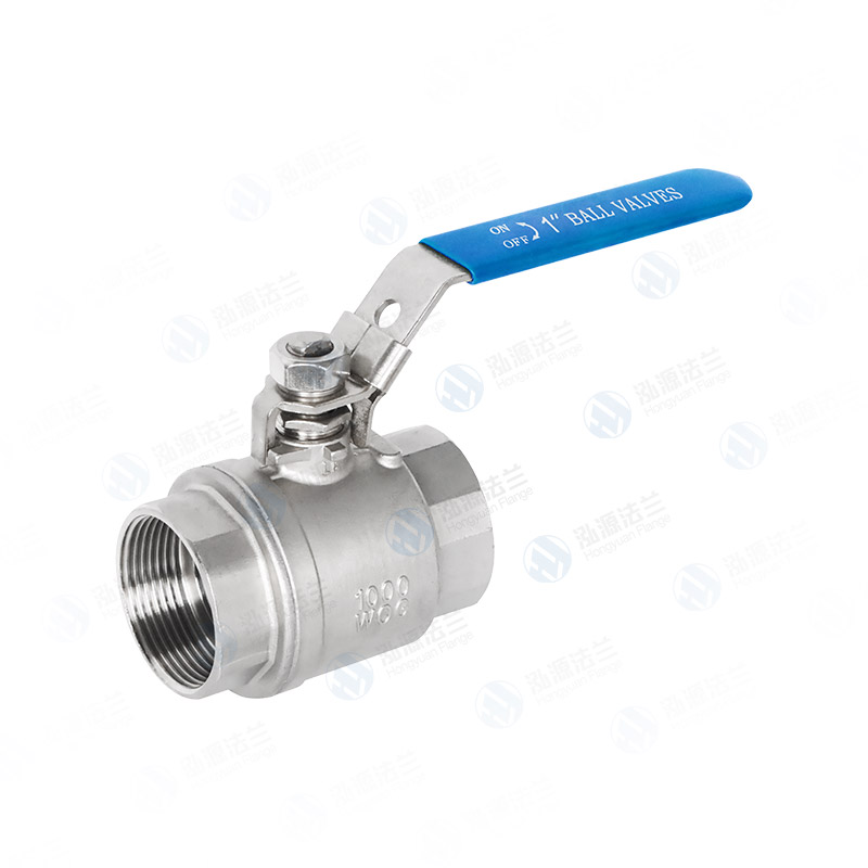 Two-piece threaded ball valve