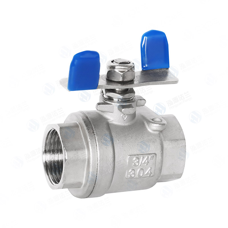 Two-piece disc handle ball valve