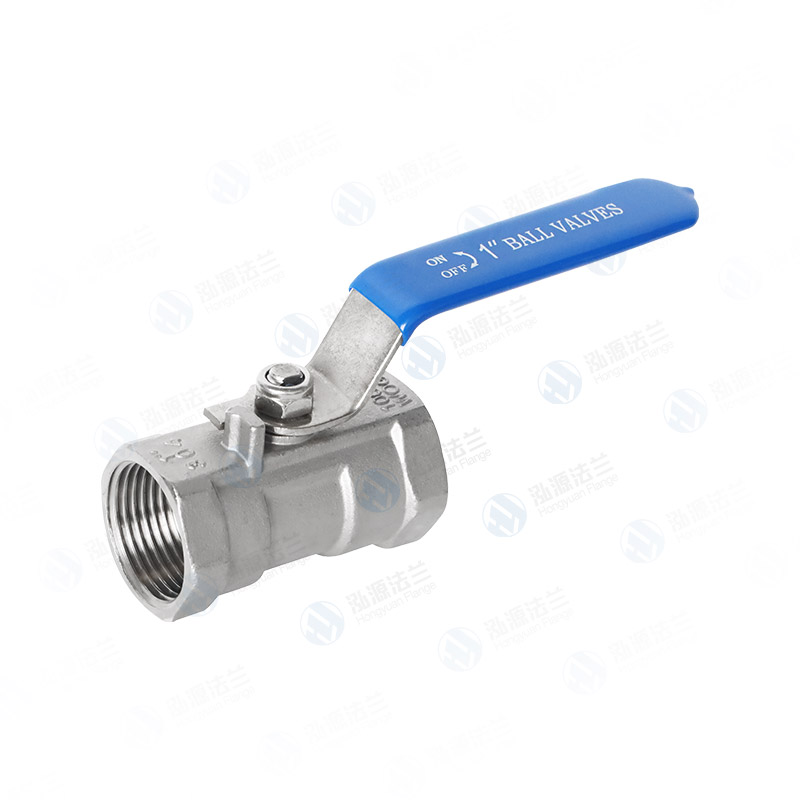 One-piece threaded ball valve