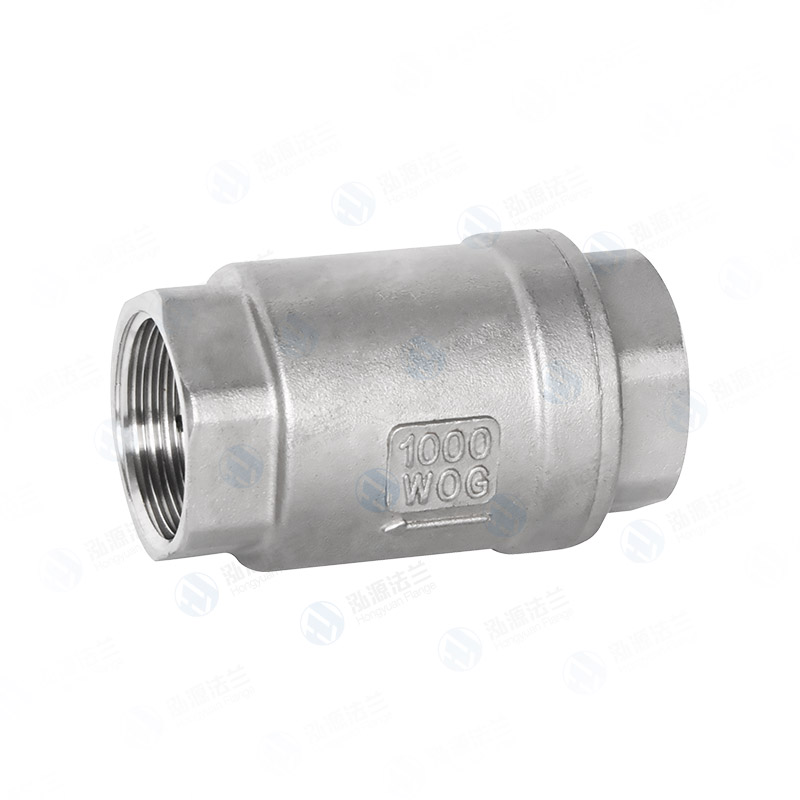 Threaded vertical check valve