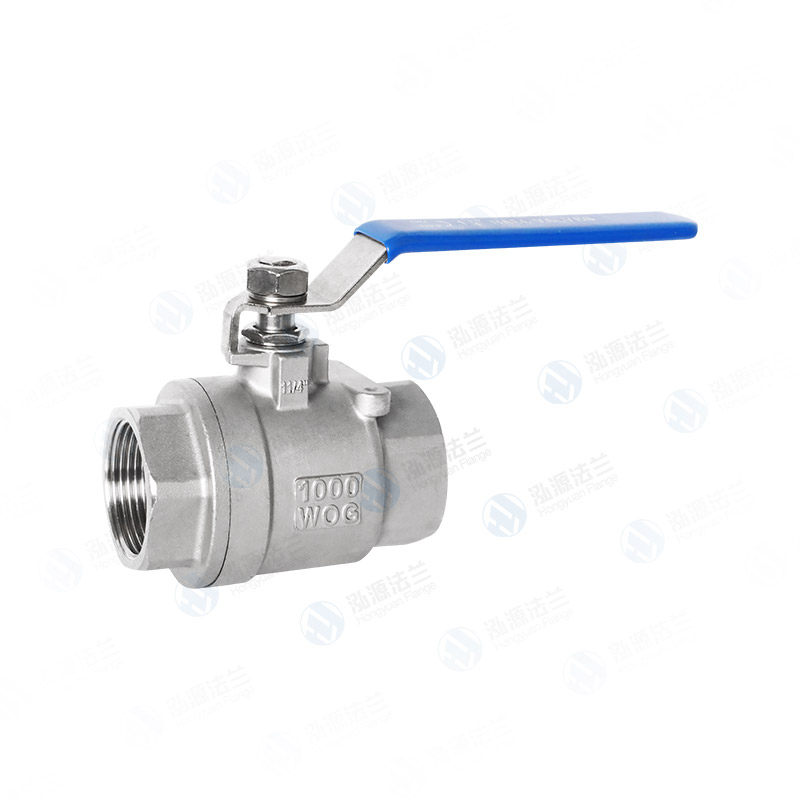 Two-piece threaded ball valve