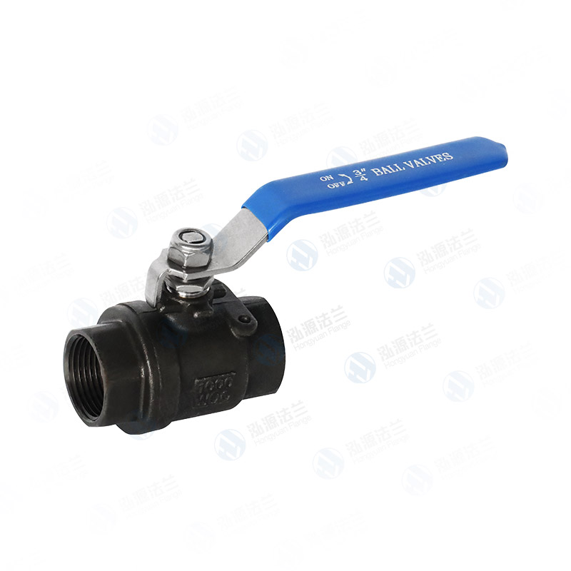 Two-piece carbon steel wire buckle ball valve